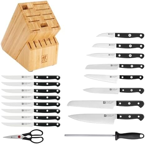 ZWILLING Gourmet 19-Piece Razor-Sharp German Knife Block Set, Made in - Image 5