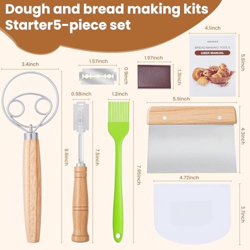 Danish Dough Whisk with Sourdough Tools, - Image 2