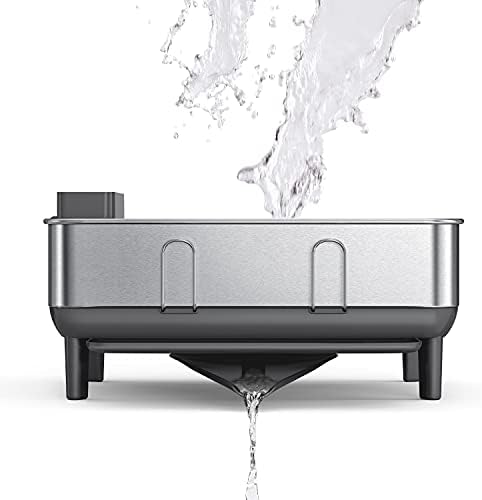 simplehuman Steel Frame Dishrack, Compact Dish Drying Rack - Image 5