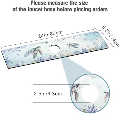 Sink Faucet Absorbing Mat, 2 Pack Drying Mat Around Faucet Sink Splash Guard - Image 2