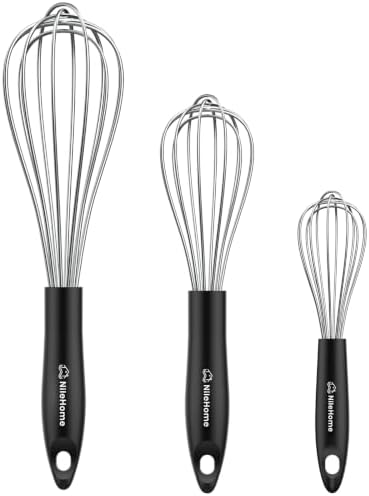 NileHome Whisk Set 8" 10" 12" Kitchen Whisk by NileHome