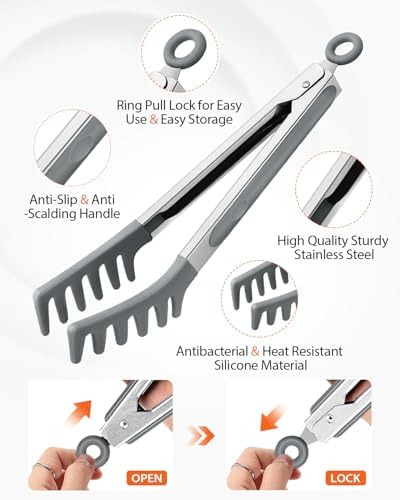 Silicone Spaghetti Spoon & Pasta Tong - Image 3