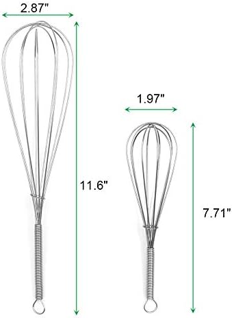Whisks for Cooking Set, Stainless Steel Wisker for Baking, Rust-Proof Balloon - Image 2