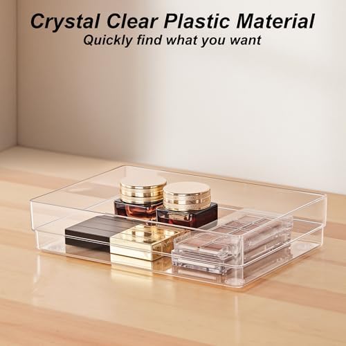 SMARTAKE 25 PCS Drawer Organizer, 4-Size Desk Drawer Organizer Trays - Image 3