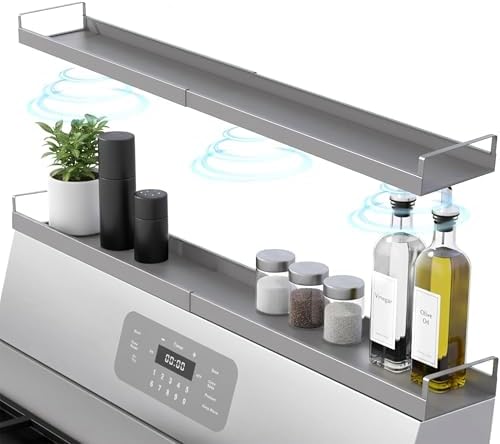 Extendable Steel Over the Stove Shelf by LindasEssentials