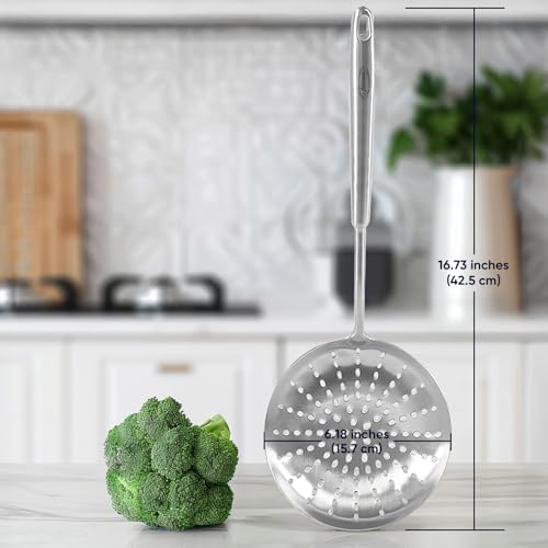 Skimmer Slotted Spoon, Newness 304 Stainless Steel Slotted Spoon - Image 3