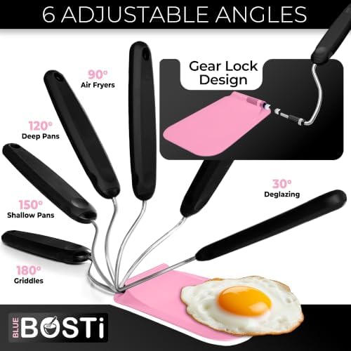 Adjustable Angle Spatula PPSU Material – Flexible Cooking Egg Flipper & Fish - Image 2