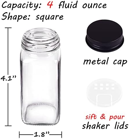 Churboro 36 Pack Glass Spice Jars - Image 3