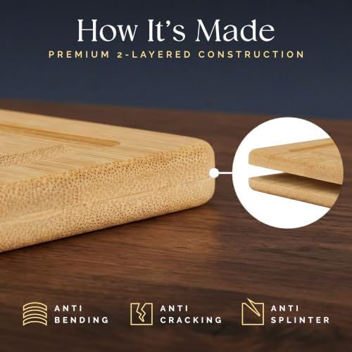 Pre-Oiled, Non Toxic 3-Piece Bamboo Cutting Board Set of 3 - Image 7