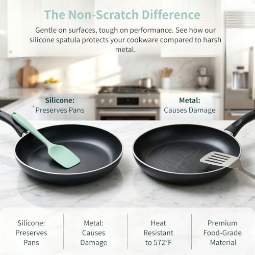 Silicone Spatulas 7Pcs, 8.2 Inch Small Spoon Spatula Set - Image 4