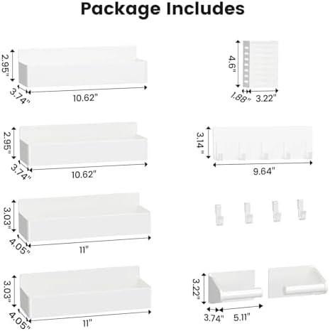 Mystozer Magnetic Spice Rack for Refrigerator White, 7 Pack - Image 5