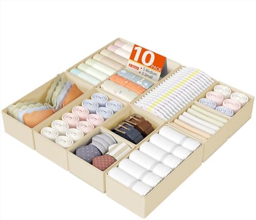 DIMJ Drawer Organizers Clothes, Fabric Closet Organizers and Storage, Shallow by DiMJ