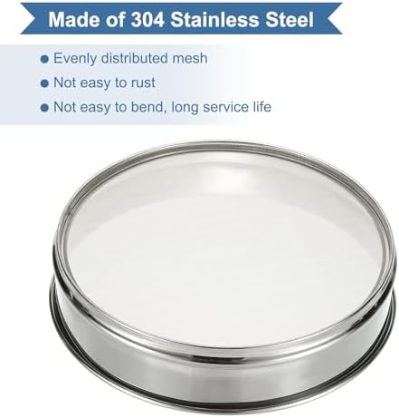 PATIKIL 120 Mesh Lab Sieve, 11.8" Diameter Sifting Screen 304 Stainless Steel - Image 3