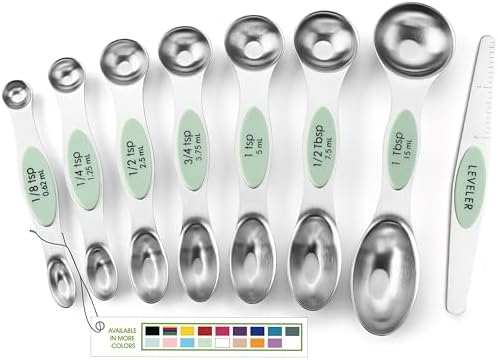 Spring Chef Stainless Steel Magnetic Measuring Spoons Set of 8 by SpringChef