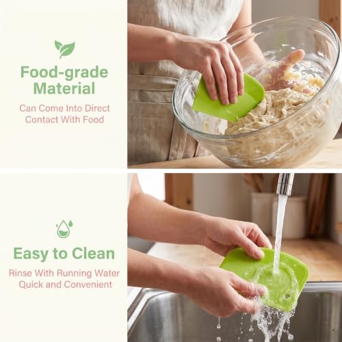 8Pcs TPE Dough Scraper Silicone - Image 3