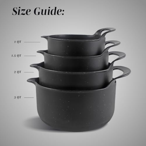 COOK WITH COLOR Nesting Plastic Mixing Bowl Set with Pour Spouts and Handles - Image 2
