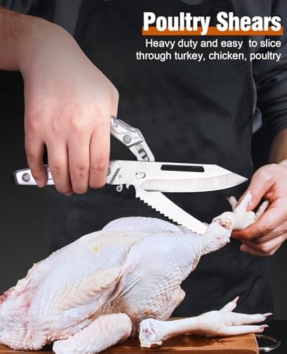 Naitesen 2PCS Brisket Carving Knife and All Purpose Kitchen Shears Set - Image 3