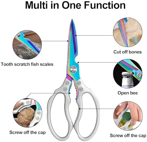CGBE Kitchen Scissors, Heavy Duty Dishwasher Safe Food Scissors - Image 2