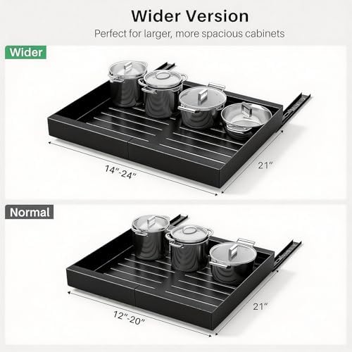 Pull out Cabinet Organizer, Wider Expandable Heavy Duty Slide out Drawers Fixed - Image 2