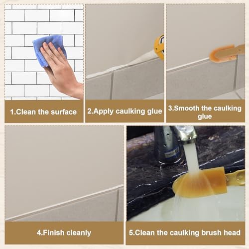 8pcs Rubber Caulking Caulk Remover Smoothing Tool - Image 5