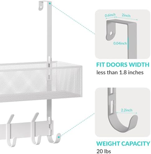 LUCYCAZ Over The Door Hooks Organizer, Door Hanger Storage - Image 2