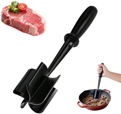 Meat Chopper and Masher for Ground Beef – 5-Curve Pinwheel Blades, by Unknown