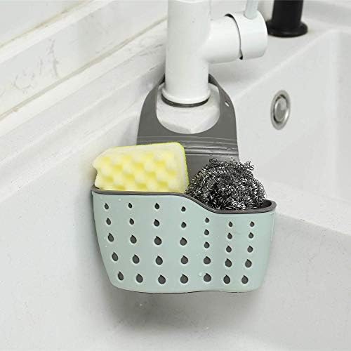 Kitchen Sink Caddy Sponge Holder Silicone Plastic Soap Holder Hanging Ajustable - Image 5
