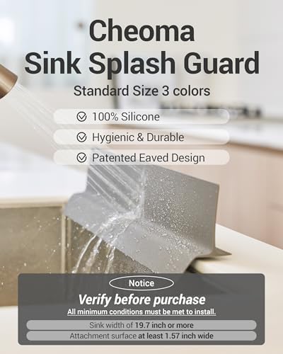 DEARCUS Kitchen Sink Splash Guard 19.7 in - Image 2