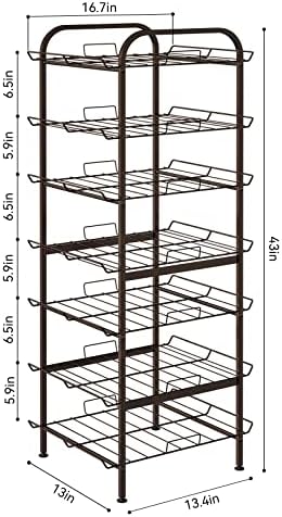smusei Water Bottle Organizer 7 Tier Free Standing Vertical Metal Water Bottle - Image 2