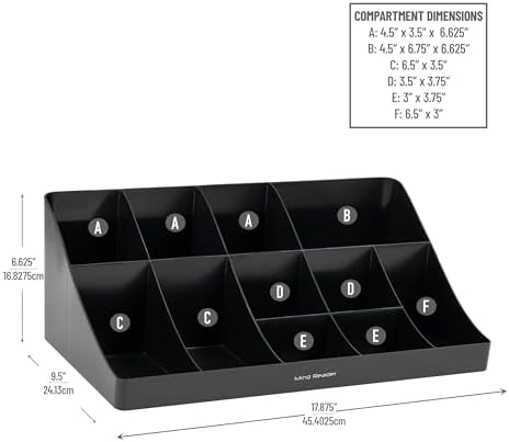 Mind Reader Cup and Condiment Station, Countertop Organizer, Coffee Bar - Image 3