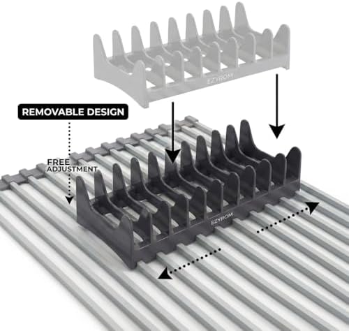 Medium Aluminum Roll Up Dish Drying Rack 17" x 13" - Image 6