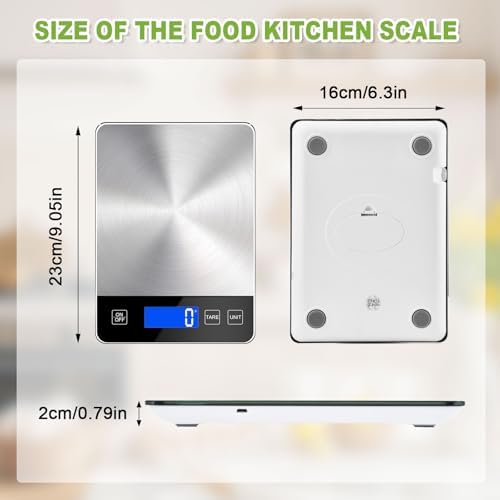 Digital Kitchen Scale, 33lb Food Scale Precisely Measures Grams and Ounces - Image 2