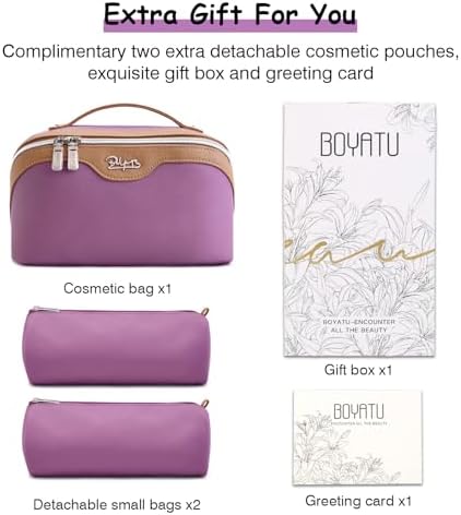 BOYATU Travel Makeup Bag Organizer Cosmetic Bag: 3 Pcs Set Make up Bags - Image 6