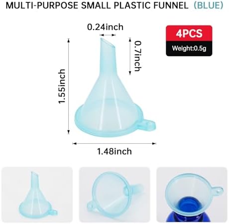 Mini Funnel 4-Pack for Lab Bottles, Sand Art, Essential Oil, Recreational - Image 2