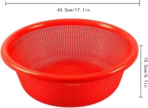 4 Pcs Large Plastic Wash Basket Round Perforated Colander Wash Vegetables and - Image 6