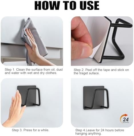 Adhesive Sponge Holder for Kitchen Sink, SUS304 Stainless Steel Scrubber Hanger - Image 4