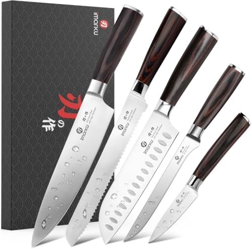 imarku 5PCS Kitchen Knife Set, Japanese Knife Set by imarku