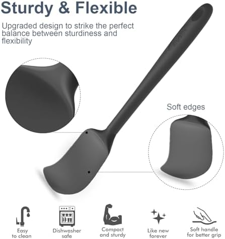 Silicone Spatula Set, 6 Pieces Food Grade Kitchen Utensils - Image 3
