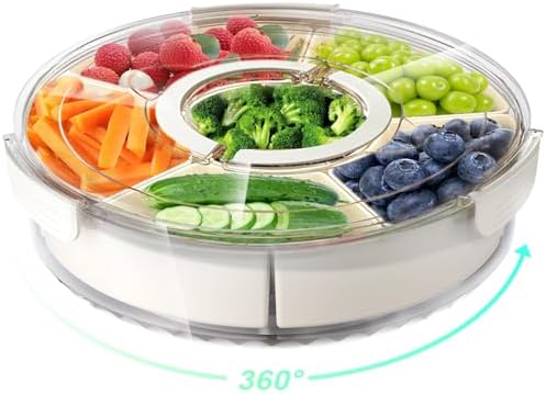Divided Rotating Serving Tray by BigPonPon