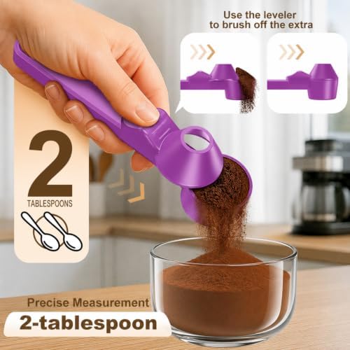 Coffee Scoop with Funnel for Ground Coffee & Protein Powder, 2 Tbsp - Image 2