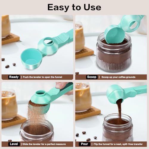2-in-1 Coffee Scoop with Funnel, 2 Tbsp Measuring Spoon - Image 6
