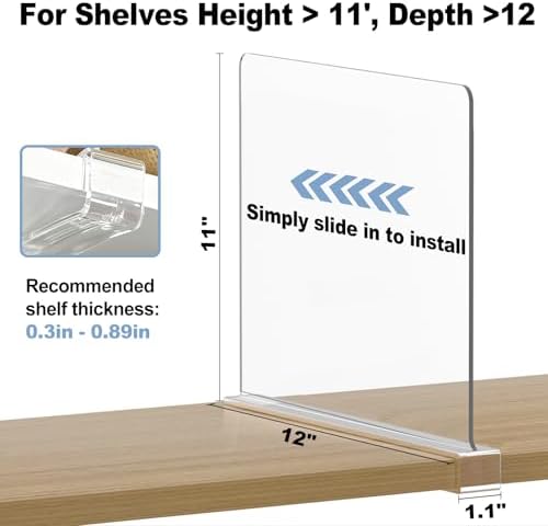 Tall Shelf dividers Closet Organizers: 11-inch - Image 3