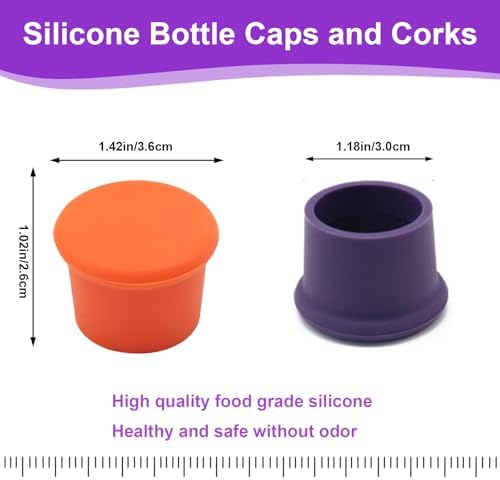 12 PCS MultiColor Silicone Wine Stoppers, Reusable Sparkling & Champagne Corks - Image 2