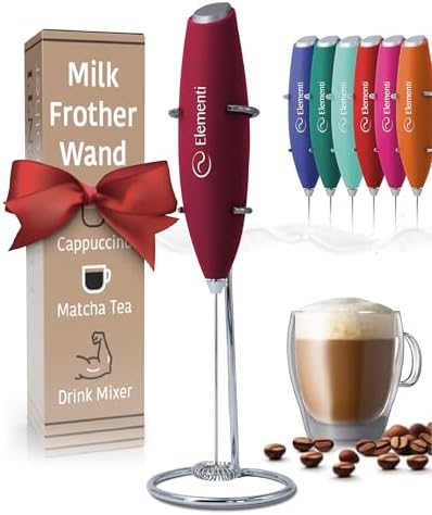 Elementi Milk Frother Wand & Drink Mixer by Elementi