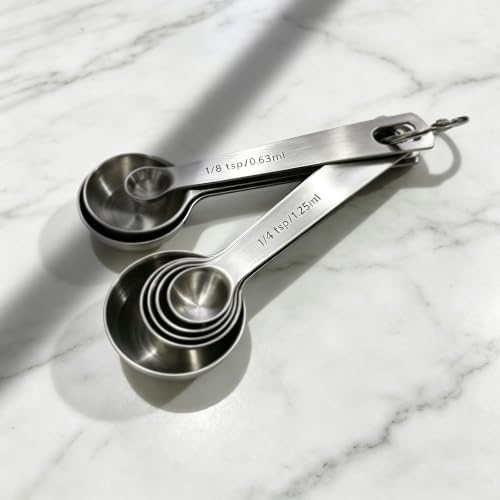 13 Pcs Measuring Spoons Tablespoon Teaspoon, Heavy Duty Metal 430 - Image 3