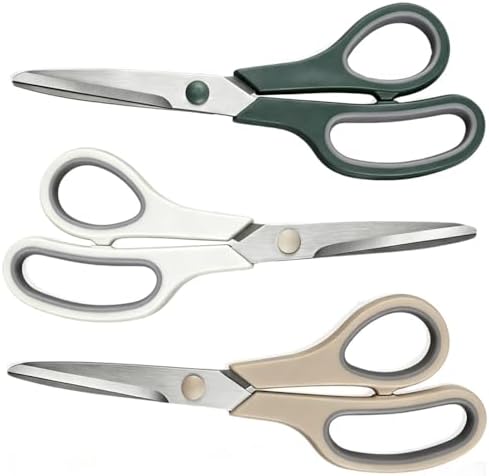 3 Pack All Purpose Scissors for Office School Craft Scrapbook by EEKEDO