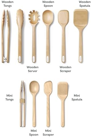 Caraway 9-Piece Wooden Kitchen Utensils Set - Image 3