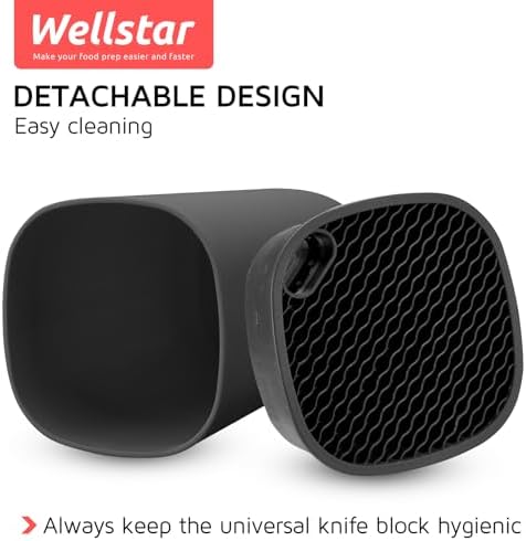 Universal Knife Block Holder for Kitchen, WELLSTAR Knife Stand without Knives - Image 3