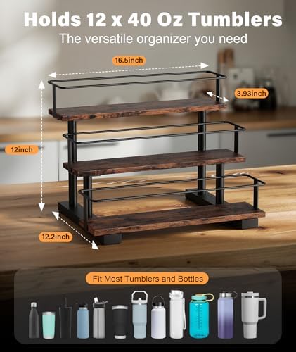 3-Tier Stanley Cup Holder for 12 40-Ounce Tumblers - Image 4