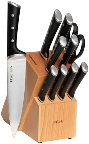 T-fal Ice Force 11-Piece German Stainless Steel Kitchen Knife Block Set by T-falbrand